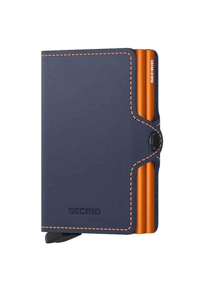 Secrid Twinwallet Matte Kartlık Cüzdan, Mavi-turuncu Çok Renkli