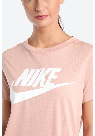 Nike Futura White Tee Dökümlü Hafif Parlak Modal Örme Solmaya Dayanıklı Unisex Pembe Tişört Pembe