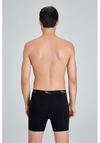 Kom Long Şort Erkek Boxer Beyaz