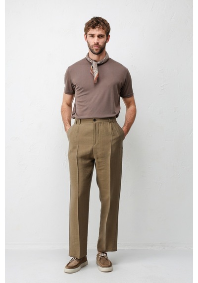 Antioch Lyocell Relaxed Fit Pileli Erkek Pantolon Haki