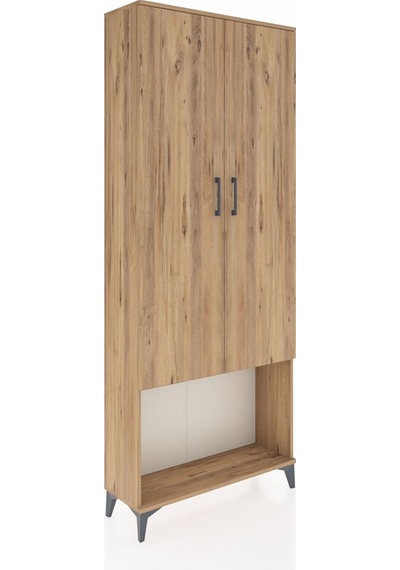 Arges Dolap 4 Raflı 2 Kapaklı 88x30x221 Çam-çam Çam