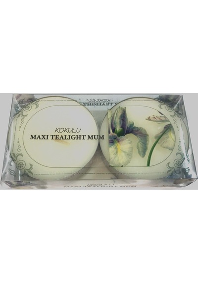 Mum Maxi Tealight 2'li Kokulu Uzun Süreli Işık Ve Sıcaklık Keyfi Beyaz