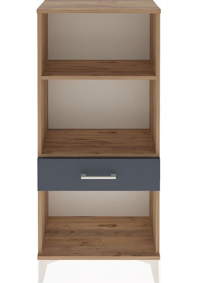 Arges Dolap 2 Raflı Tek Çekmeceli 60x30x134 Çam-antrasit Atlas Çam