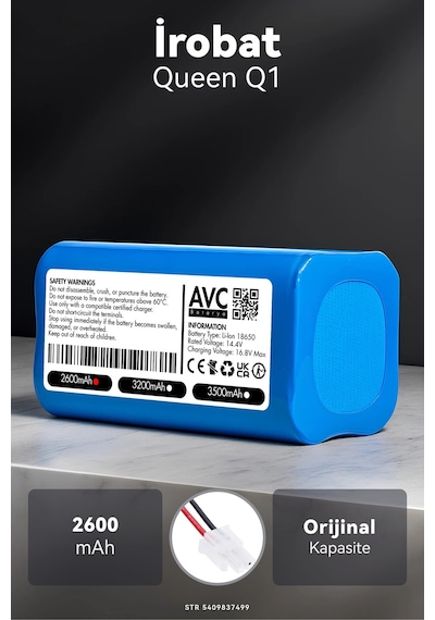 İrobat Queen Q1 2600mah Robot Süpürge Bataryası M.ö