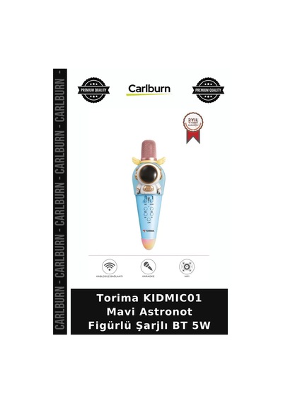 Torima Kıdmıc01 Mavi Astronot Figürlü Şarjlı Bt 5w Müzik Aleti Eğlence Ürünü Ses Sistemi