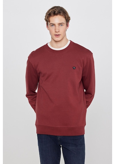 Wrangler Pamuklu Regular Fit Normal Kesim Bisiklet Yaka Logo Detaylı Sweatshirt Firedbrick