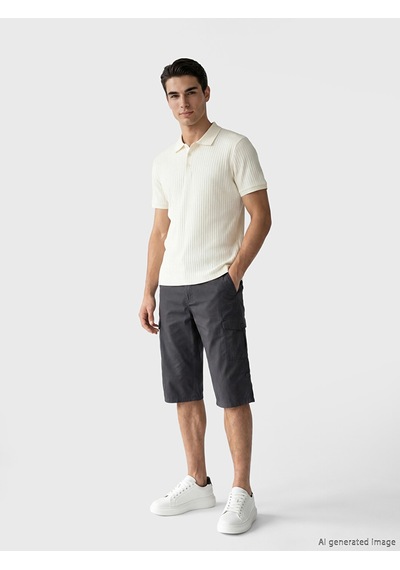 Lcwaıkıkı Classic Antrasit Regular Fit Erkek Kargo Şort