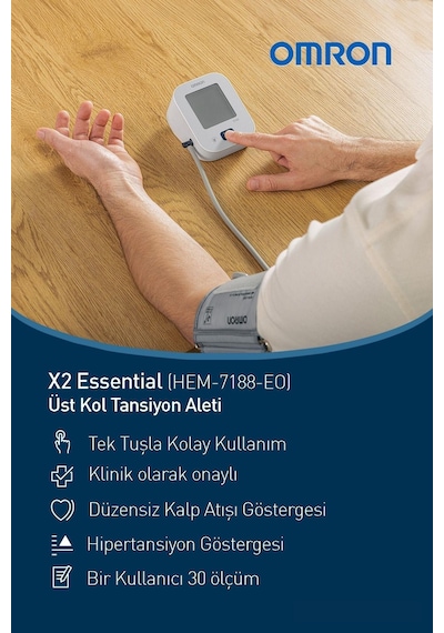 Omron X2 Essential Üst Koldan Ölçer Dijital Tansiyon Aleti