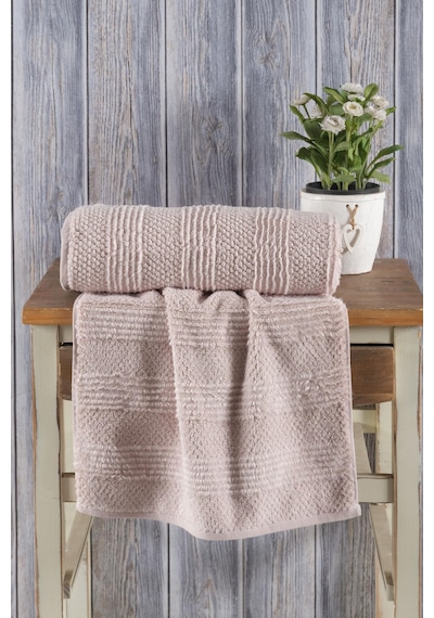 Varol Lavin %100 Premium Cotton El Havlusu 50x90cm Pudra-50x90cm Pudra