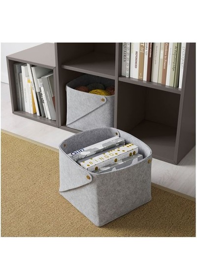 Düzenleyici Kutu ,Gri 28x28x23 cm MeridyenDukkan Dolapİçi ,Aksesuar,Çekmece Düzenleyici