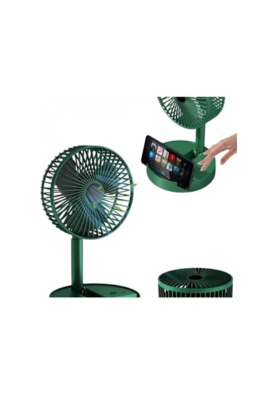Katlanabilir Usb Şarjlı Mini Masaüstü Fan Telefon Tutuculu Pratik Soğutucu