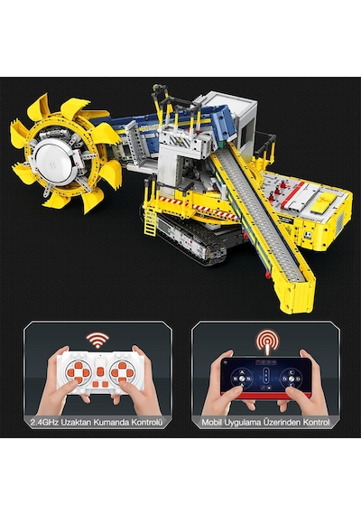 Reobrix Technic 22017 Kepçeli Ekskavatör Kumandalı&motorlu Yapı Blok Seti Building Bucket Wheel Excavator -3188parça