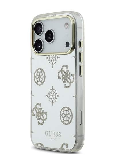Apple Uyumlu iPhone 17 Pro Max Kılıf Guess Lisanslı Metal Kamera Çerçeveli Simli Peony Aynalı Kapak Gold Gold