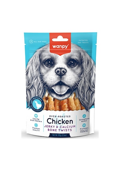 Wanpy Oven Roasted Kalsiyumlu Gerçek Tavuk Sargılı Köpek Ödülü 100 Gr 171-30038.01