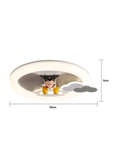 Moddy Ledli Mickey Desenli Plafonyer Çocuk Odası Avize Çok Renkli