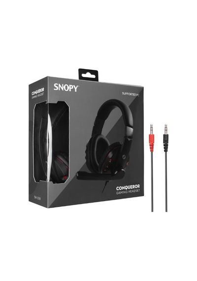 Snopy Sn-338 Conqueror Siyah-kırmızı Gaming Oyuncu Mikrofonlu Kulaklık