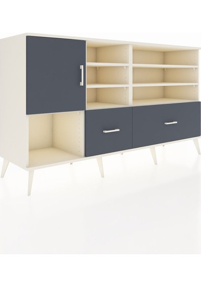 Kronos Konsol 8 Raflı 2 Çekmeceli Tek Kapaklı 176x59x99 Aytaşı-a Aytaşı-antrasit Kronos Konsol 8 Raflı 2 Çekmeceli Tek Kapaklı 176x59x99 Aytaşı-a Aytaşı-antrasit