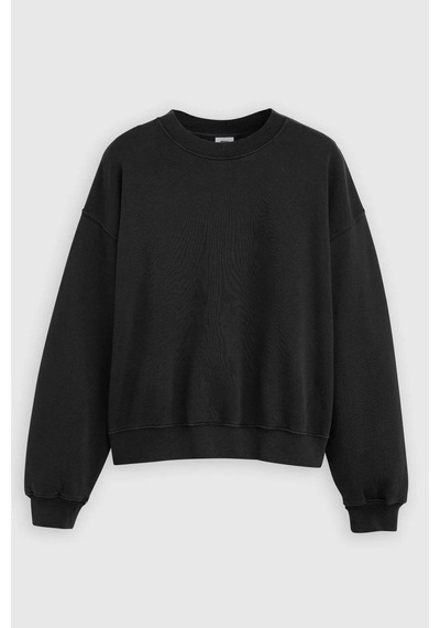 Levi's French Terry H225 Siyah Vintage Kesim Geniş Sweatshirt-16560
