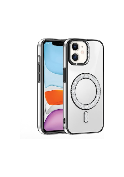 Teleplus Apple Uyumlu iPhone 11 Kılıf Karetta Diamod Taş Desenli Magsafeli Kapak