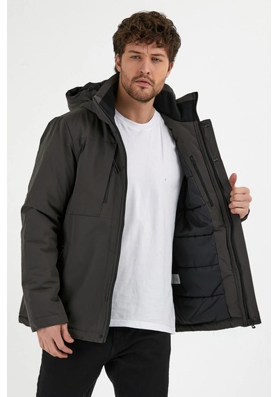 Erkek H Winter Jacket M - Antrasit Siyah