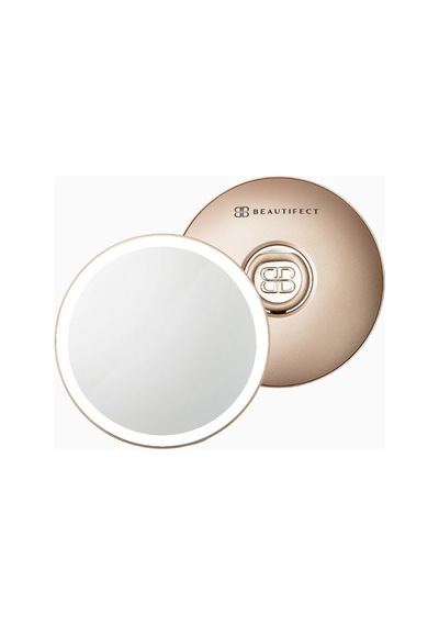 Beautifect Glow Compact Lüks Sensörlü Kompakt Ayna Makyaj Aynaları Altın - Beyaz