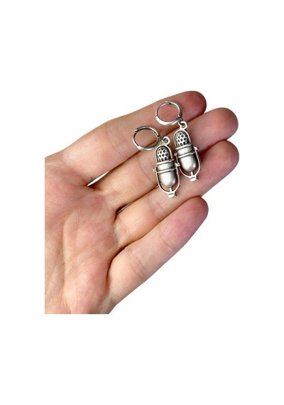 Sallantılı Mikrofon Küpe Müzisyen Küpe Çok Renkli