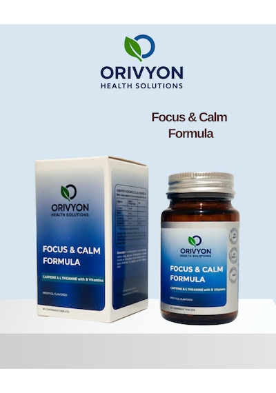 Orivyon Focus & Calm Formula Kafein, L-teanin, Vitamin B6 Ve Vitamin B12 İçeren Takviye Edici Gıda