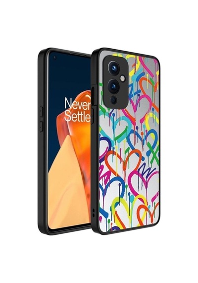 One Plus 9 Kılıf Aynalı Desenli Kamera Korumalı Parlak Zore Mirror Kapak Kalp