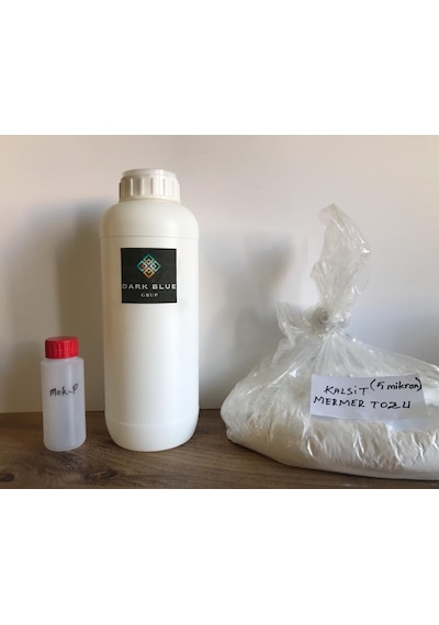Polyester Döküm Seti 1 kg ve 1 kg kalsit
