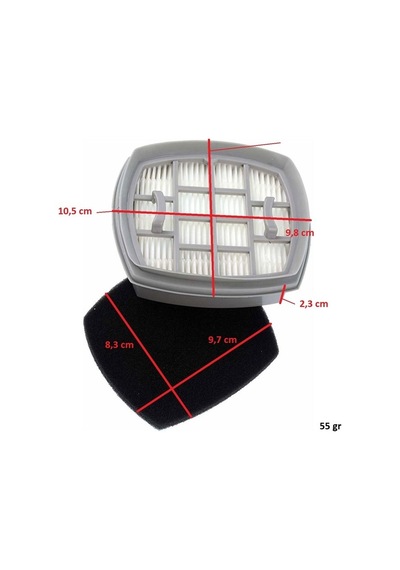 Srfn Ticaret Arçelik K 6124 / K 6125 / K 6130 Uyumlu Dik Süpürge Hepa Filtre- 1 Adet