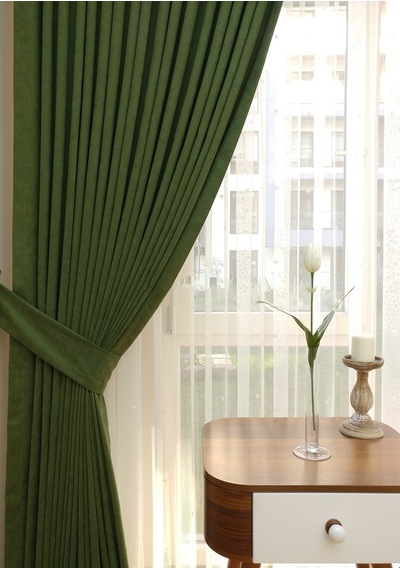 Evdepo Home Çimen Yeşili Fon Perde Tek Kanat Çimen Yeşili