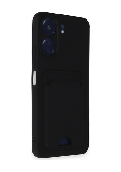 Xiaomi Redmi 13c Kılıf Kelvin Kartvizitli Silikon - Siyah -