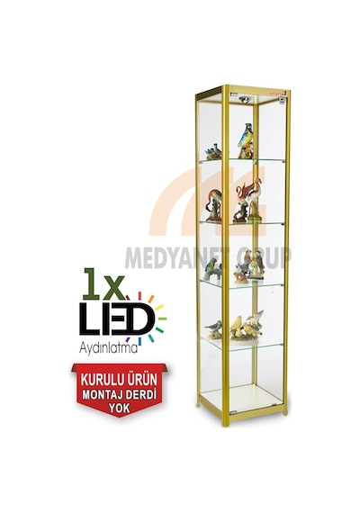 Camlı Vitrin,Camlı Dolap,Camlı Koleksiyon Vitrini 175X30X30