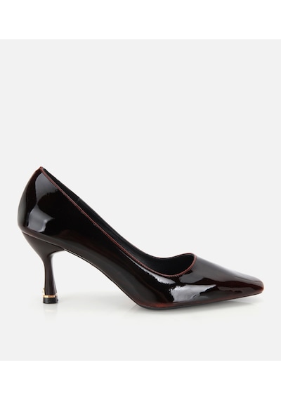 Hotiç Kadın Rugan Bordo Taş Detaylı İnce Topuklu Stiletto 01ayh332730a780 01ayh332730a780