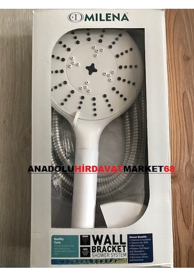 Milena Duş Takımı Duş Seti Ayarlı Pirinç Hortumlu Diğer