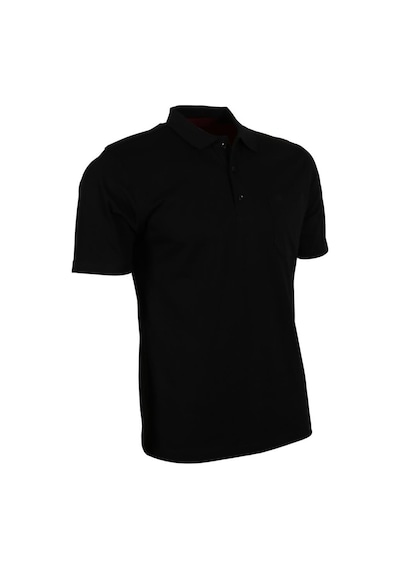 Erkek Siyah Renk Polo Yaka Tişört Pamuklu Normal Kesim Rar00866