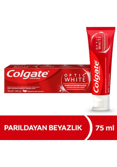 Colgate Optic White Parıldayan Beyazlık Beyazlatıcı Diş Macunu 3 x 75 ML