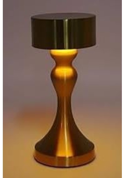 Masa Üstü Dokunmatik Şarjlı Kademeli Gold Led Masa Lambası Gece Lambası Altın