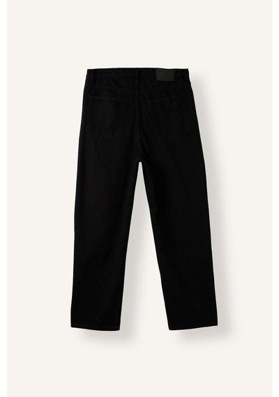 Defacto %100 Pamuk Baggy Fıt Geniş Paça Jean Pantolon F2985ax26aunm40 Siyah-nm40