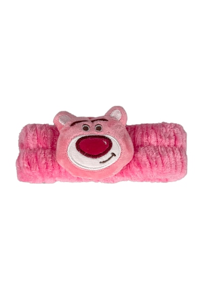 Lotso Bear Peluş Bandana Makyaj Spa Saç Bandı Fuşya Fuşya