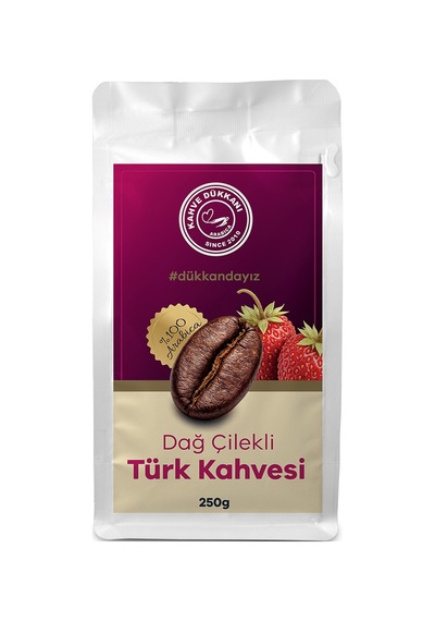 Dağ Çilekli Türk Kahvesi 250gr Hazır