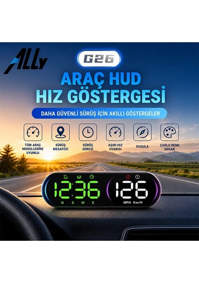 Ally Hud G26 Gps Head Up Display Hud Dijital Hız Göstergesi- 5775