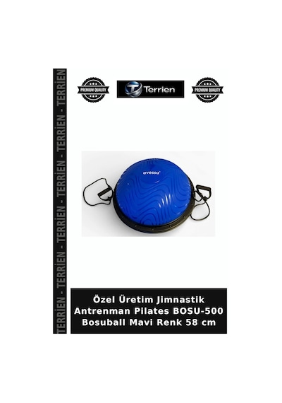Özel Üretim Jimnastik Antrenman Pilates Bosu-500 Bosuball Mavi Renk 58 Cm