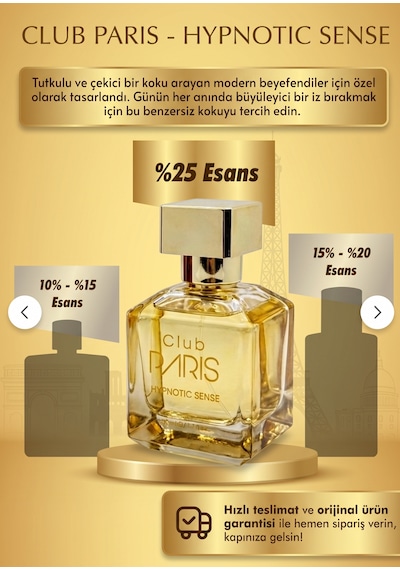 Club Paris Hypnotic Sense - Kadın Parfüm 50 Ml Edp Odunsu - Çiçeksi