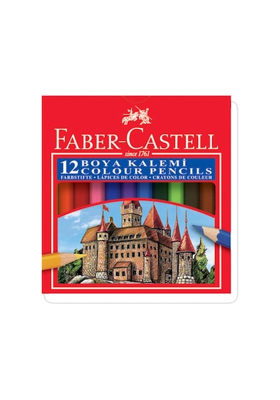 Faber Castell Boya Kalemi 12 'li Yarım Boy Karton Kutu