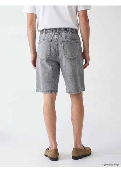 Lcw Jeans Gri Loose Fit Erkek Jean Şort