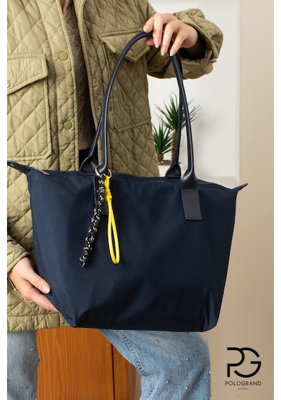 Orijinal Geniş Hacimli Su Geçirmez Paraşüt Kumaş Shopper Trend Ve Şık Büyük Boy Omuz Ve Kol Çantası Lacivert