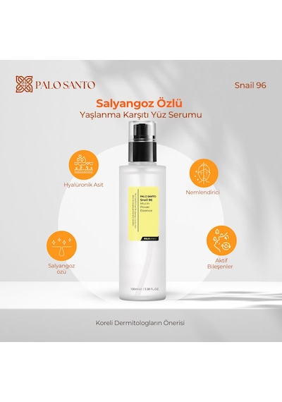 Palo Santo Advanced Snail 96 Mucin Power Salyangoz Özlü Nemlendirici ve Besleyici Esans 100 ML