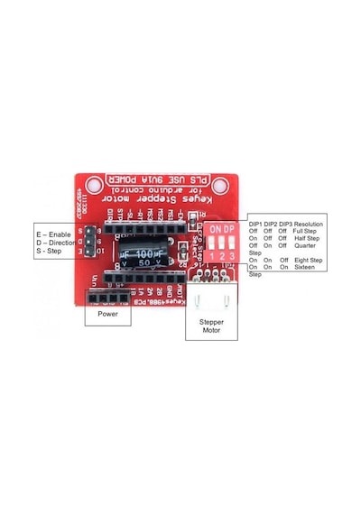A4988 Drv8825 Step Motor Sürücü Shield Genişleme Kartı 3D Yazıcı