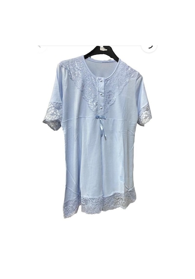 Nehirsel 3022 Mavi Hamile Lohusa 3 Lü Pijama Sabahlık Tk 001